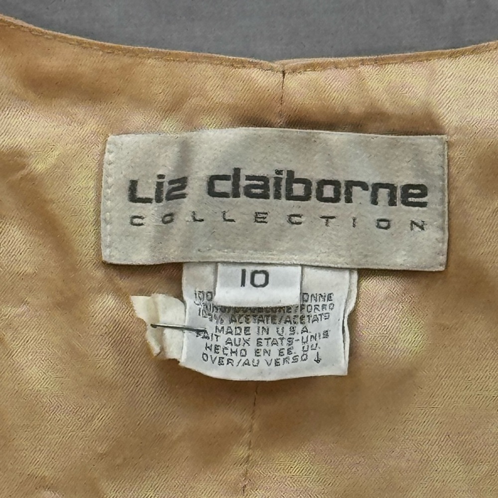Vintage Liz Claiborne Plaid Tailored Vest | Size 10 - Picture 3 of 3
